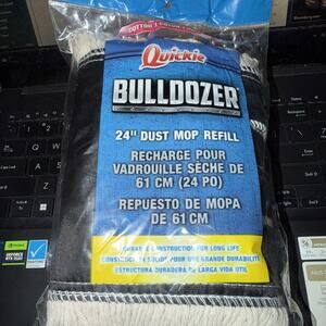 Quickie BULLDOZER Cotton 24 Inch Dust Mop Refill #0694 New In Package Durable